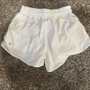 White Lululemon Hotty Hot Shorts- size 4